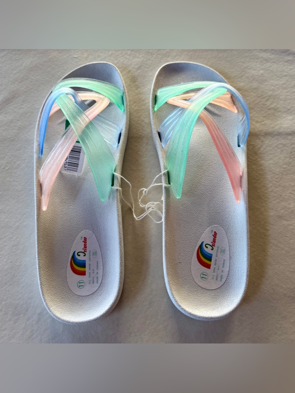 Vintage Islander Women's Pastel Multi-Color Slide Sandals (11) - Picture 4 of 16